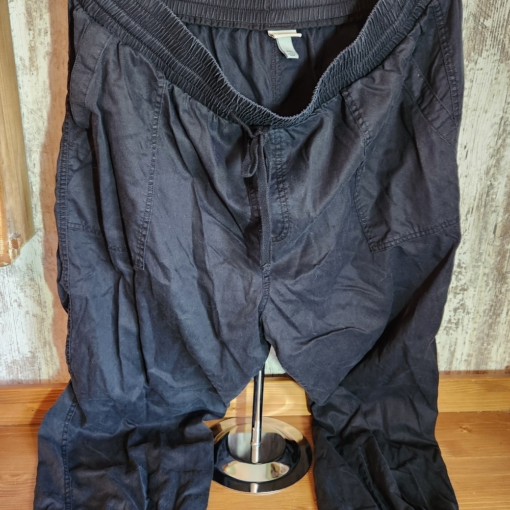 A New Day Womens Black Pants Elastic Ankle XXL